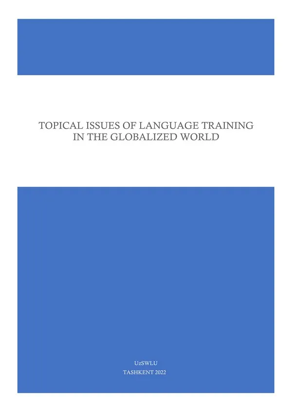 Topical issues of language training in the globalized world