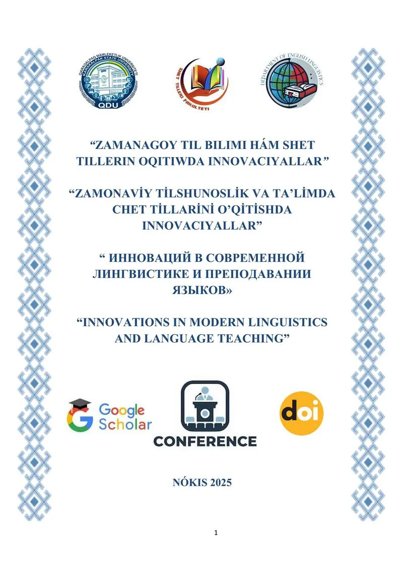 Zamonaviy tilshunoslik va ta’limda chet tillarini o’qitishda innovaciyallar